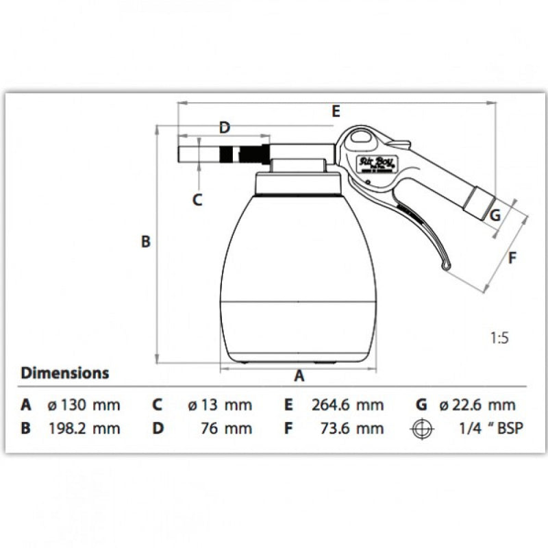 Air Boy 1.2L Sandblasting Gun