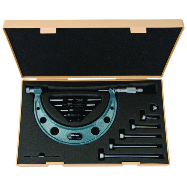 Mitutoyo Outside Micrometer 0-150mm x 0.01mm With Interchangeable Anvils