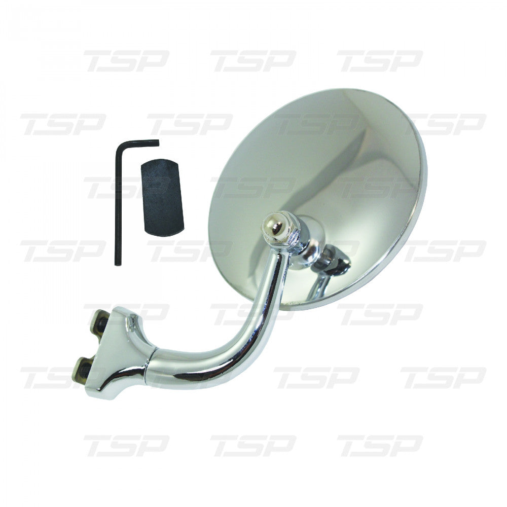 4" Stainless Steel Peep Style Side View Mirror