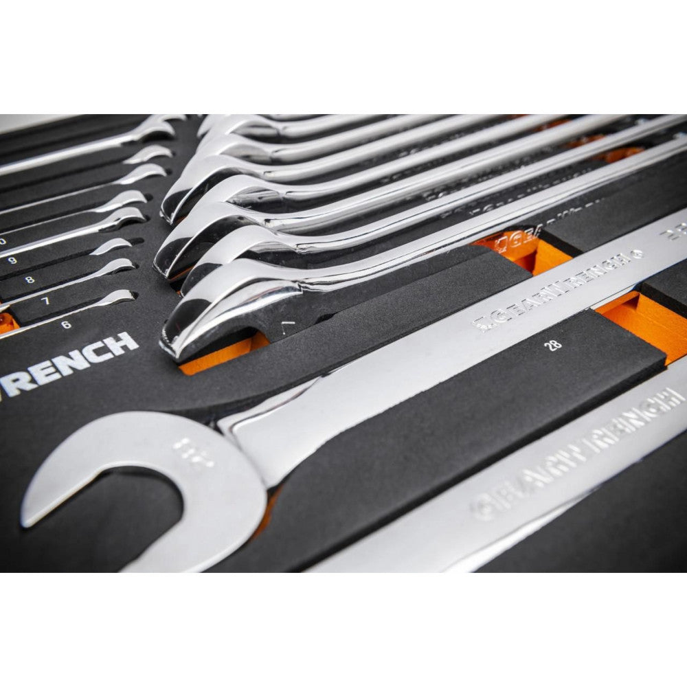 GearWrench 24Pc 12Pt Long Pattern Combination Metric Wrench Set In EVA Tray