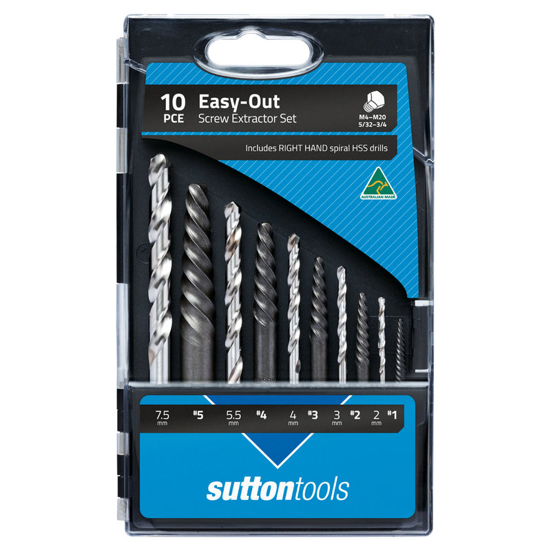 10pce S20 Screw Extractor Set Sutton