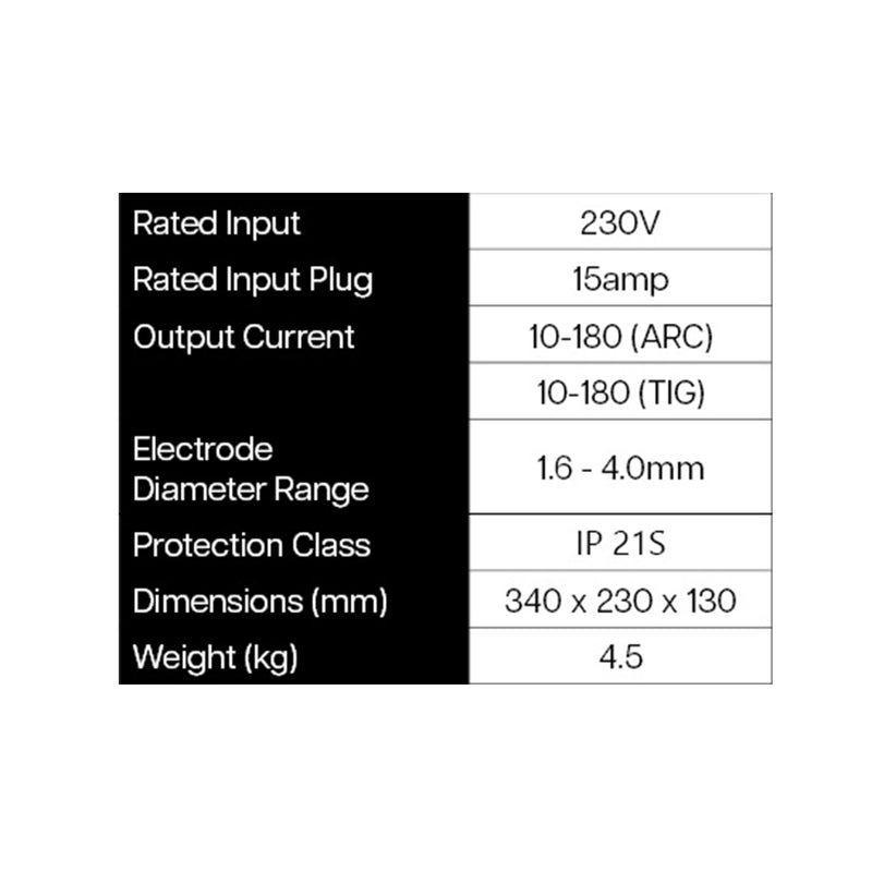 Weldco MMA Welding Machine 180