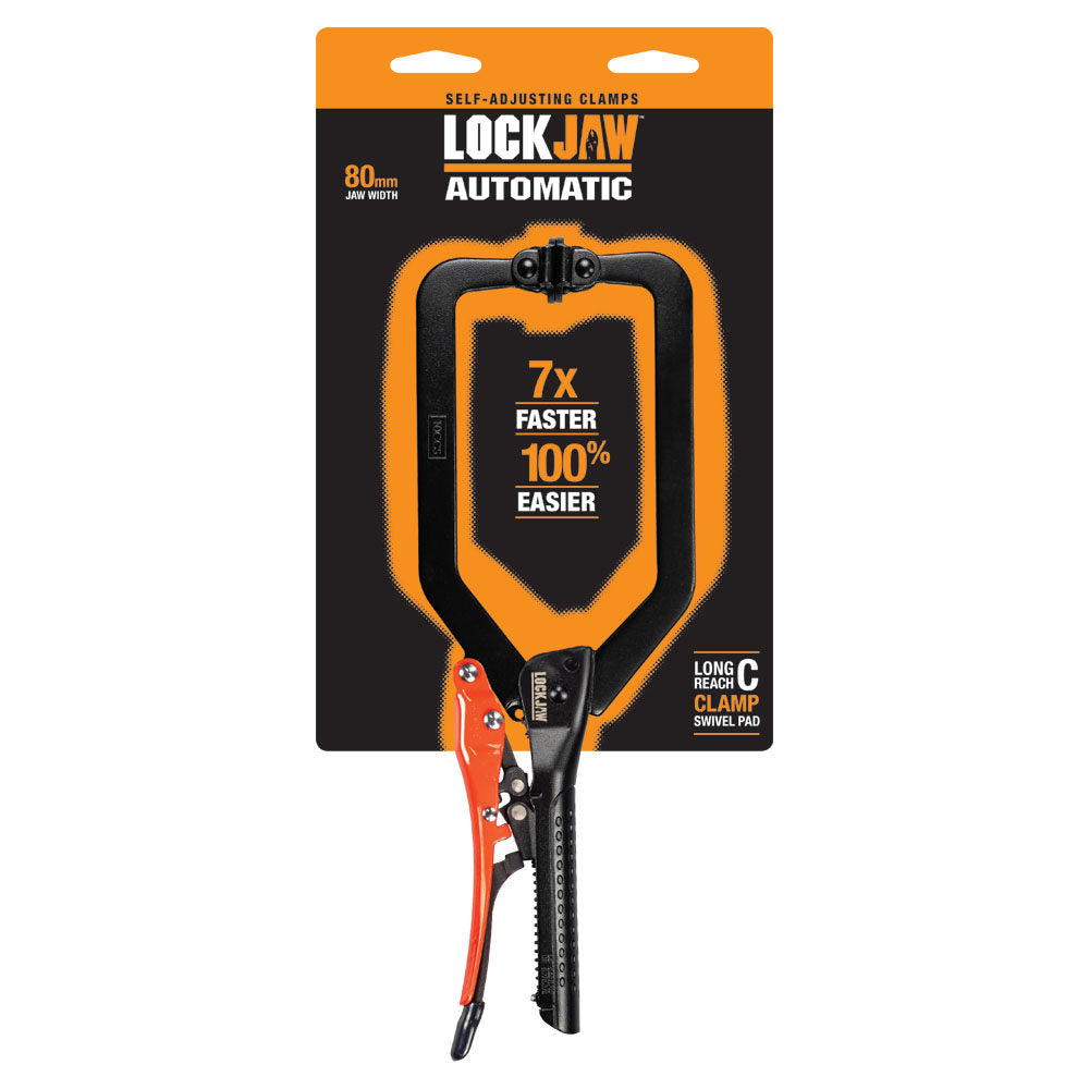 Extended Reach  C Clamp With Swivel Pads