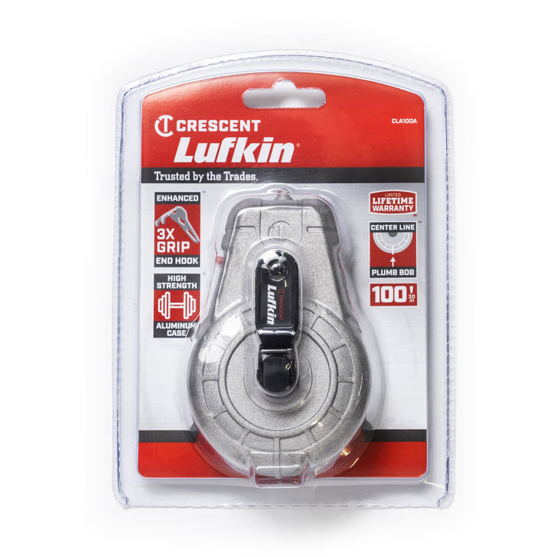 Crescent Lufkin Chalk Reel, Aluminum, 30M/100',1:1