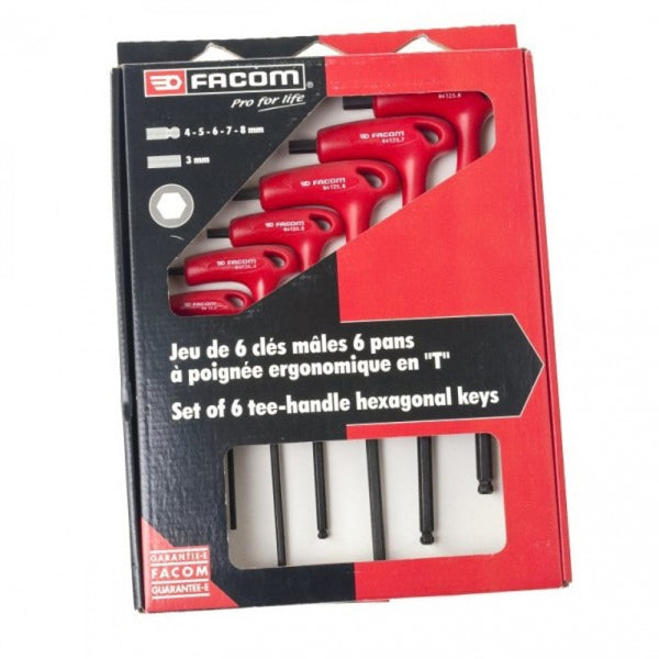 Hex Key Metric 6 Piece Set ERGO "T" B/E  Facom 84TZSA.PB