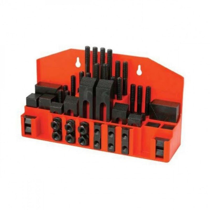 50pce Clamping Kit In Plastic Rack 3/8" x 16tpi