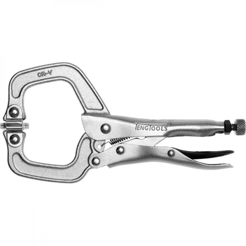 Teng 6in C-Clamp Locking Plier W/Swivel Pad