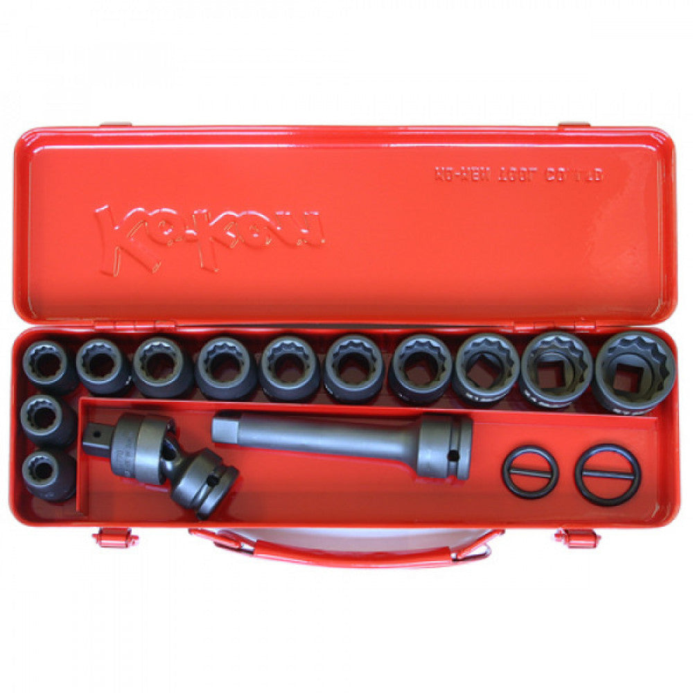 Koken - 1/2"Dr 12pt Impact Socket Set - 18pc