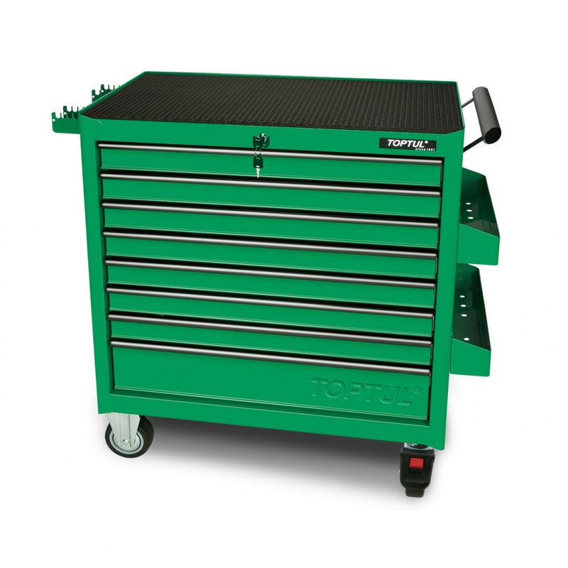 Toptul 8 Drawer Jumbo Roll Cabinet Green