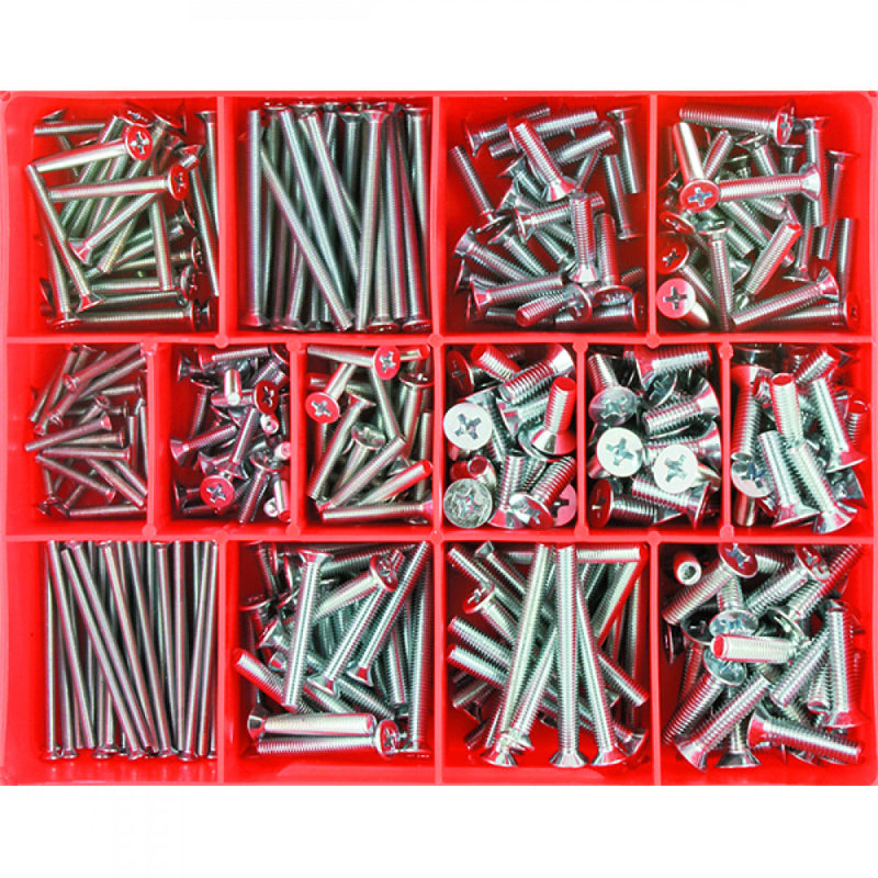 Champion 345Pc Metric Machine Screw Assortment Csk
