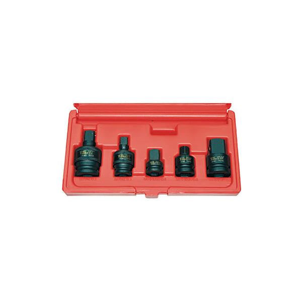 T&E Tools 3/8" Dr. 5Pc Impact Adapter And Univ. Joint Set