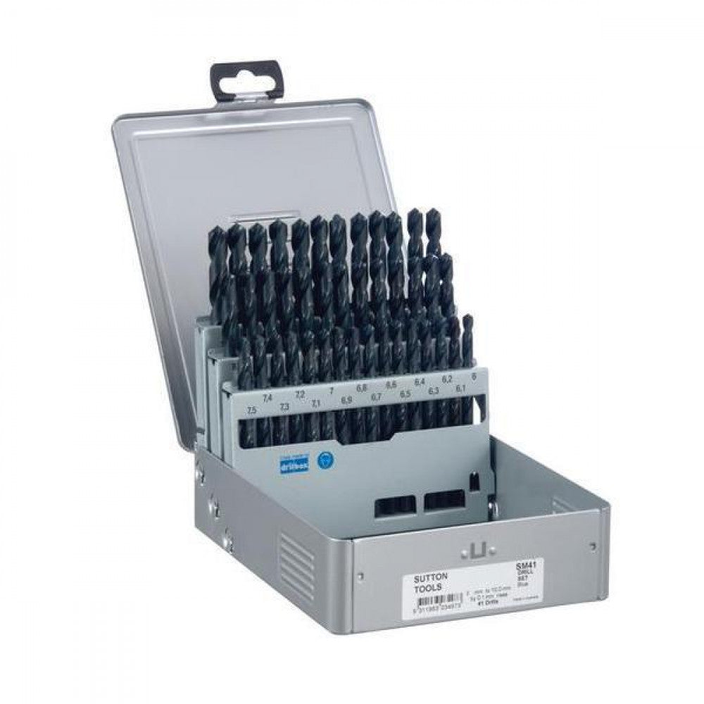 6-10x0.1mm Steps Blue Drill Set Metal Case SM41