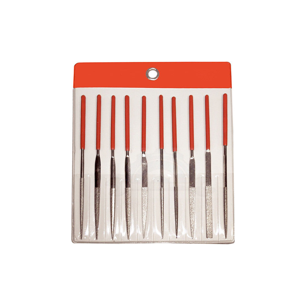 T&E Tools 10Pc Diamond Needle File Set