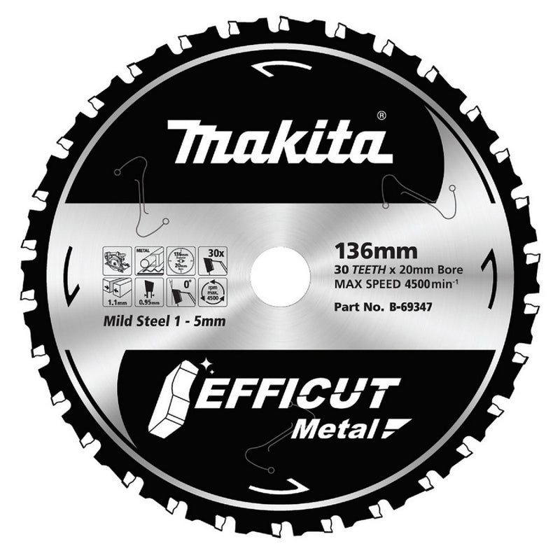 Makita Efficut Saw Blade Metal Stainless 136mm x 30T