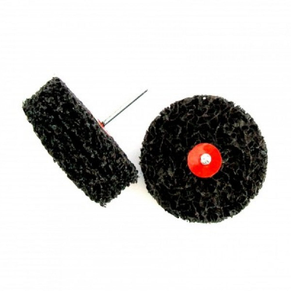 2 Pack Stripping Wheel Black 75 x 25  6mm Shaft