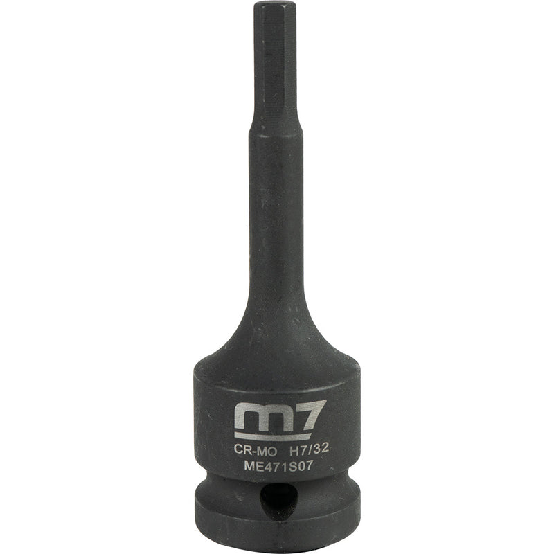 M7 Impact In Hex Socket, 1/2in Drive,  7/32in