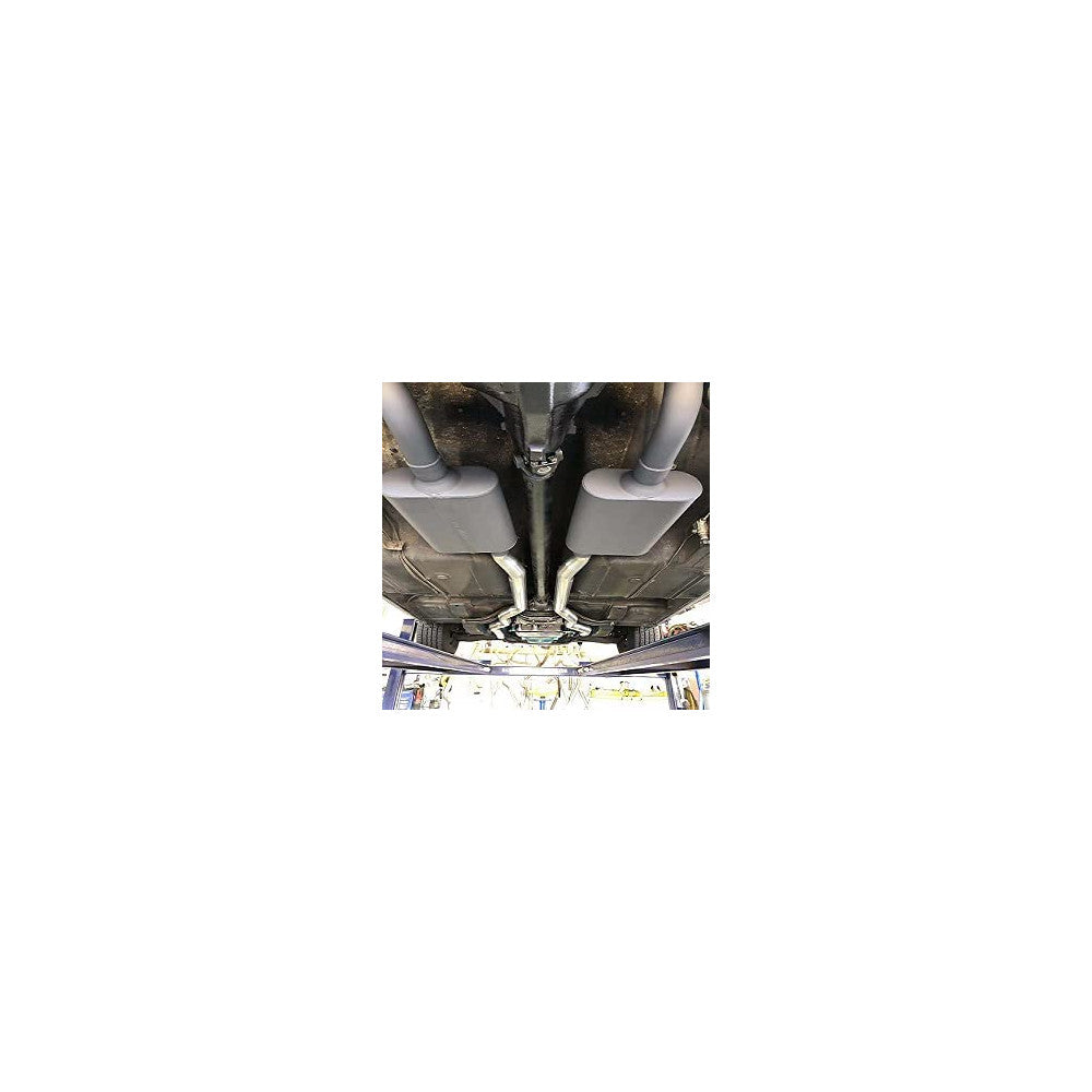 AFTERBURNER Universal Two Chamber 2 Inch Center In-Center Out Muffler #ABE42040