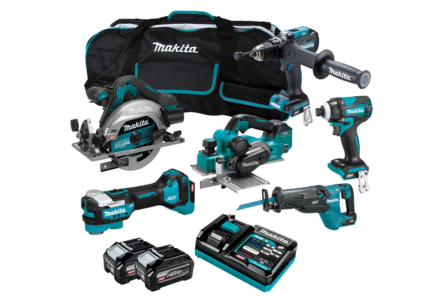 MAKITA 40Vmax XGT Brushless 6-Pc. (4.0Ah) Combo Kit DK0275G601