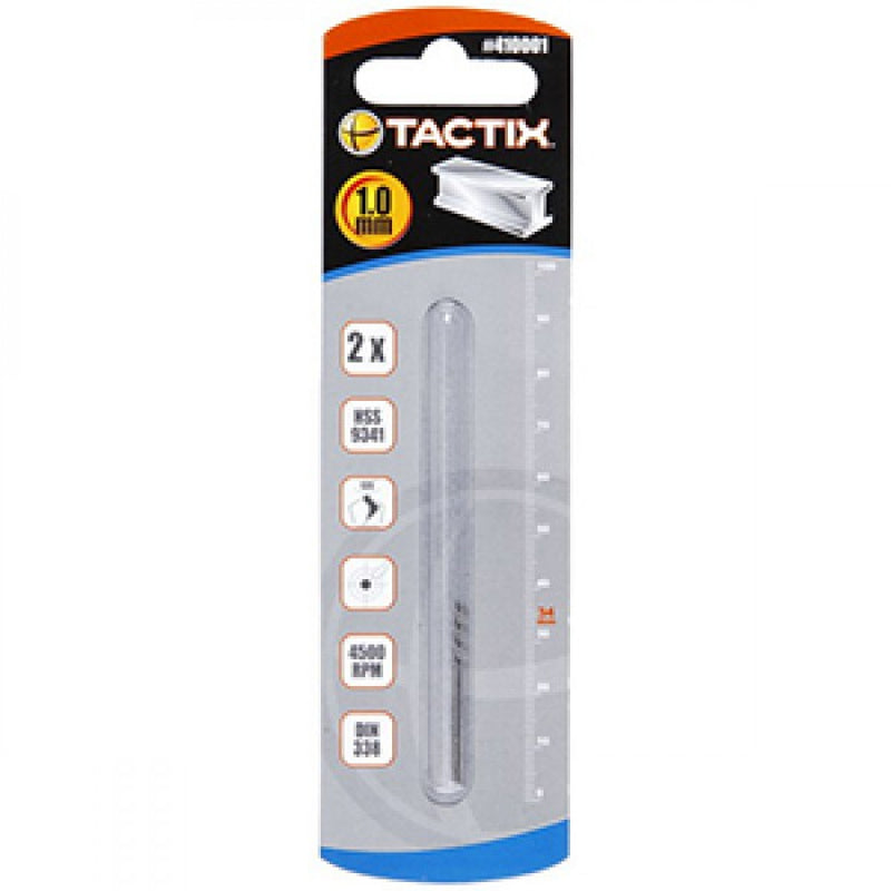 Tactix Hss Twist Drill 1mm 2Pc**