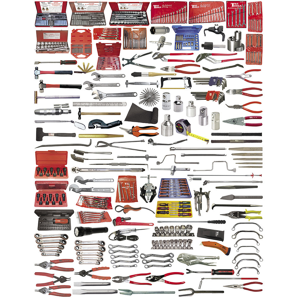 T&E Tools 605-Pc. Professional Tradesman's Nut Cracker Tool Kit (Tools Only)