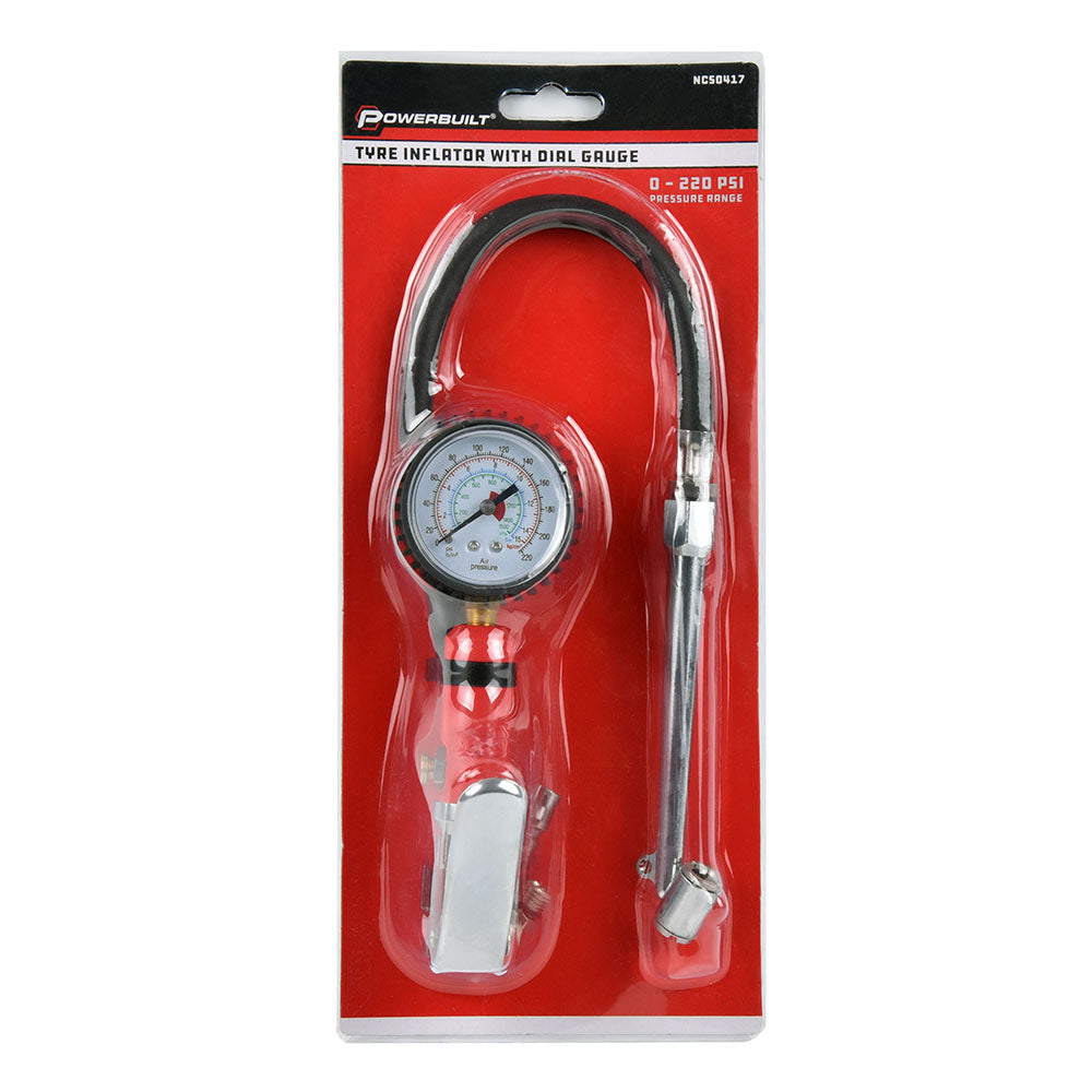 Powerbuilt Tyre Inflator With Gauge