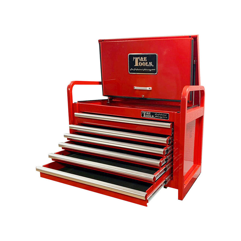 T&E Tools Tool Chest 34", Heavy Duty Road Maintenance, Red