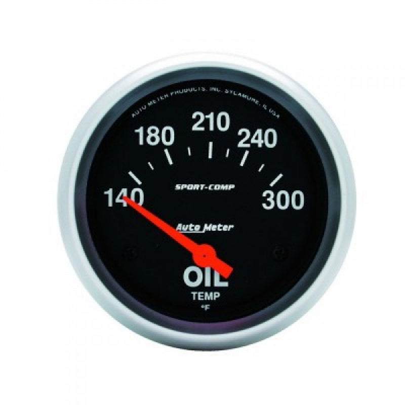 Autometer Sport-Comp Oil Temp Gauge 140-340F