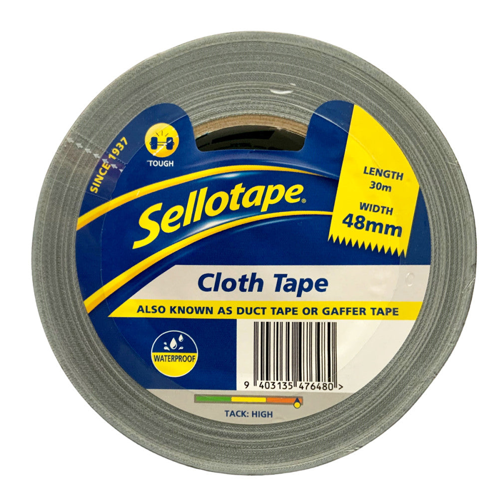 Sellotape 4705BK Cloth Black 48mmx30m Pk 3