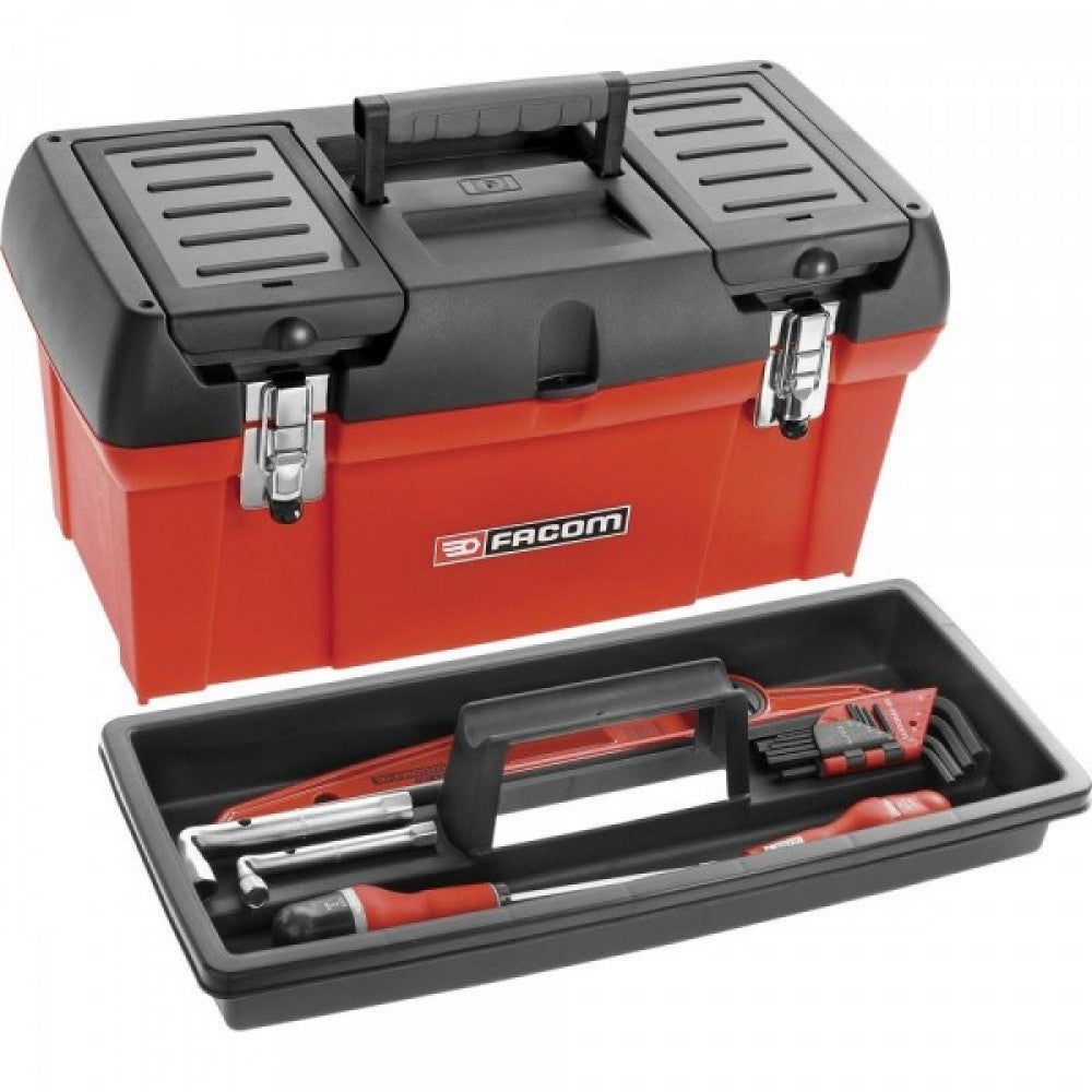 BP.C24NPB Plastic Tool Box 24" 47L Removable Tray Stackable 610x270x284mm Facom