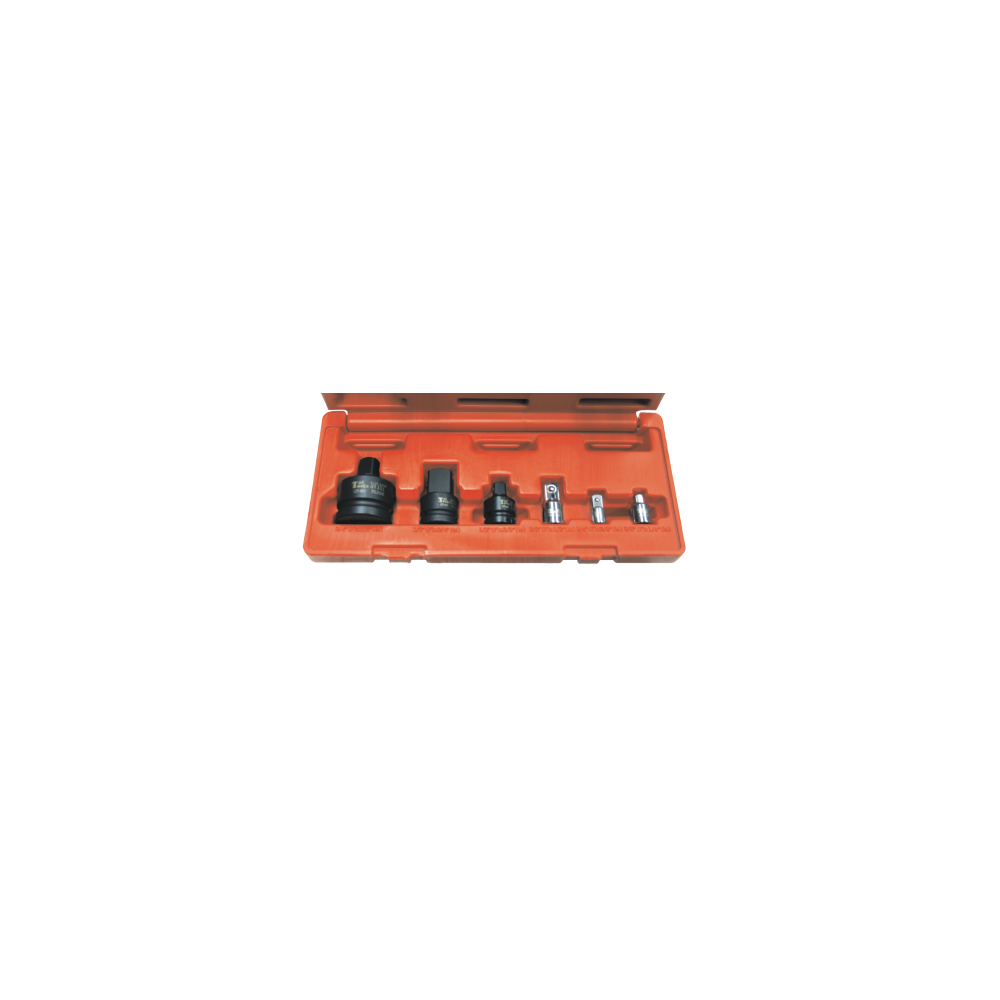T&E Tools 6Pc Chrome And Impact Socket Adapter Set