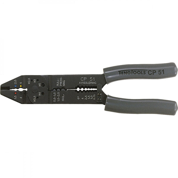 Teng 9in Crimping / Wire Stripper (Grey)