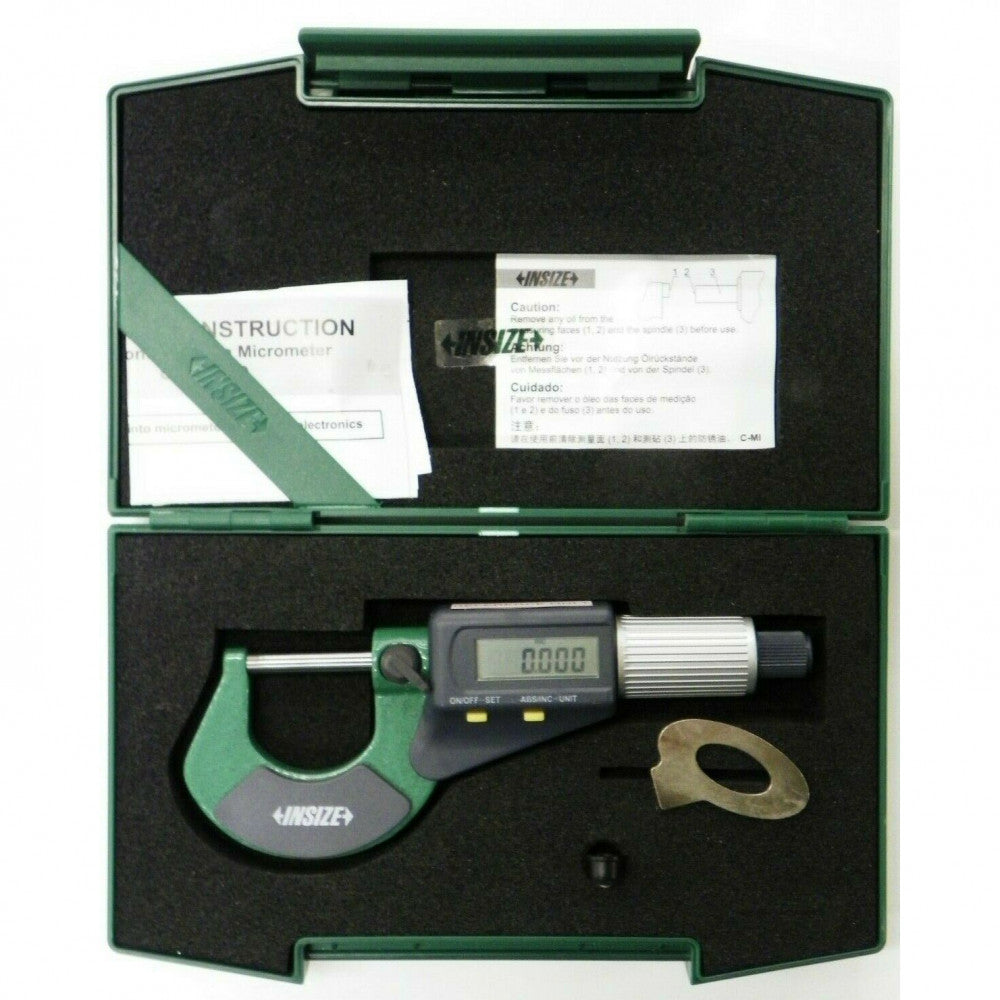 Outside Micrometer Digital 0-25mm/ 0-1" x .001 mm/0.00005" Insize 3109-25A