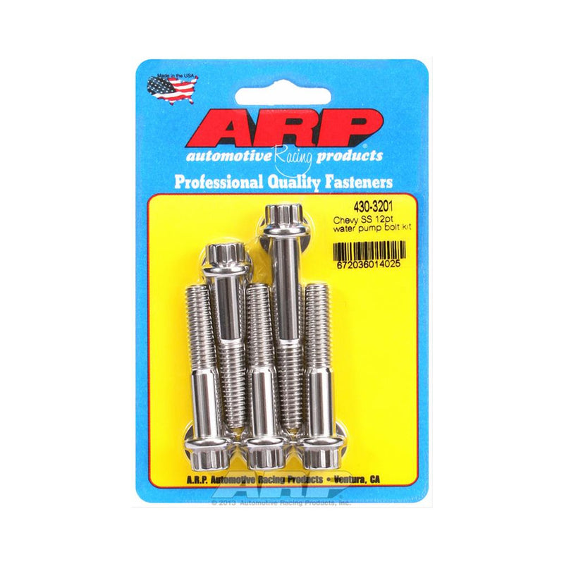 ARP Water Pump Bolt Kit Chev – Stainless 12 Pt Set