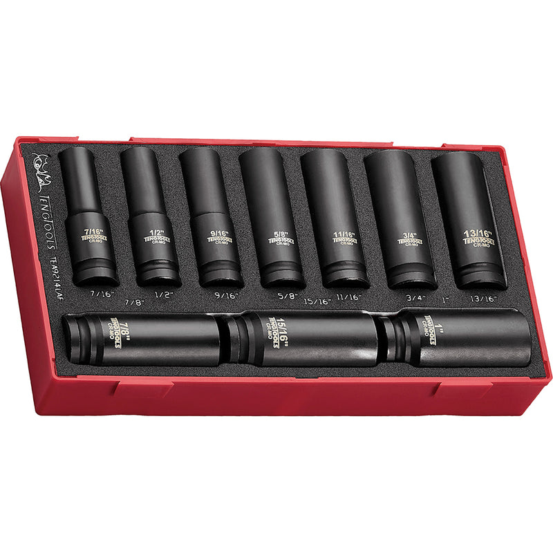 Teng 14Pc 1/2in Dr. Af Deep Impact Socket Set 6-Pn