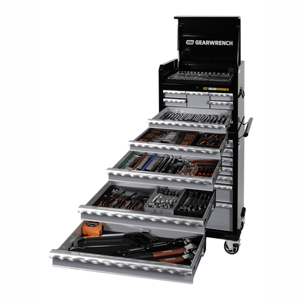 GearWrench  - 7 Drawer Roller Cabinet + 8 Drawer Deep Chest + 297Pc Tool Set