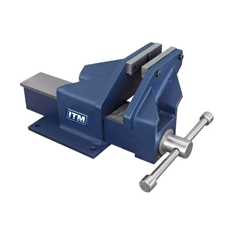 Itm Fabricated Steel Bench Vice Offset Jaw - 150mm