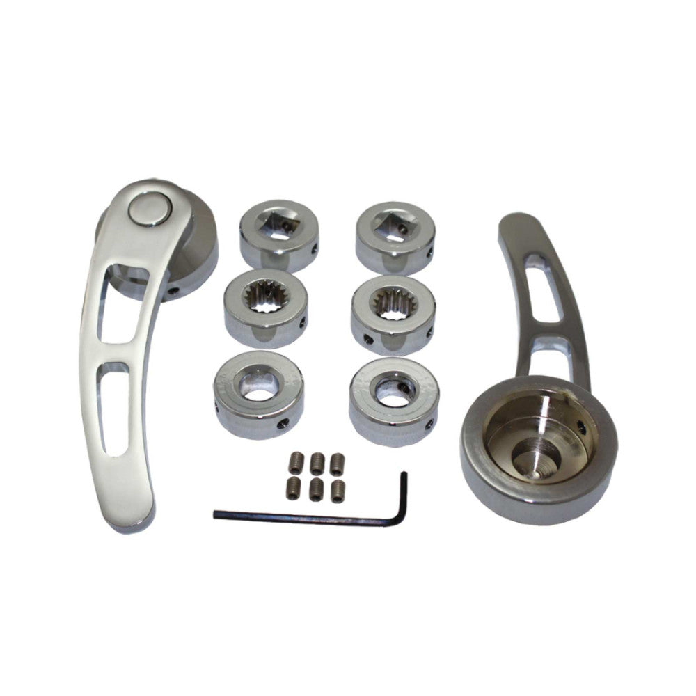 TSP Chrome Aluminium Door Handles 4 1/4 Inch Pair#8227