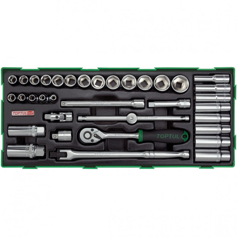 Toptul 3/8" Drive Metric Socket Set 35 Pieces