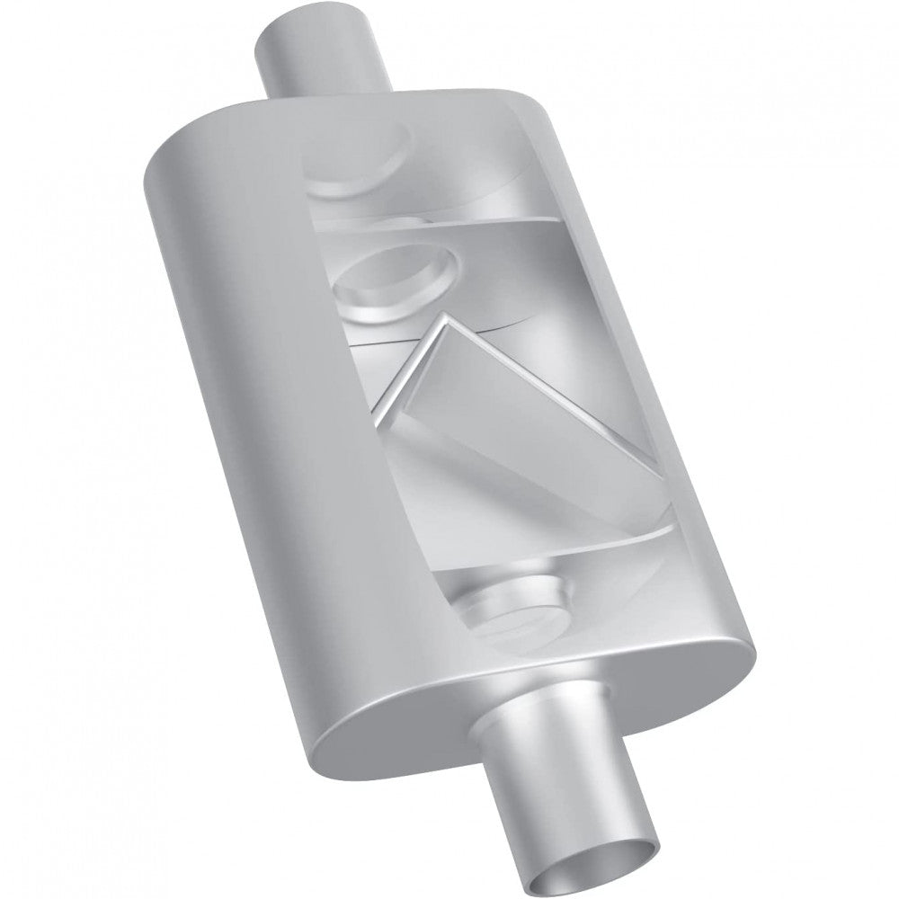 AFTERBURNER Universal Two Chamber 3 Inch Centre Inlet / Outlet Muffler#ABE43040