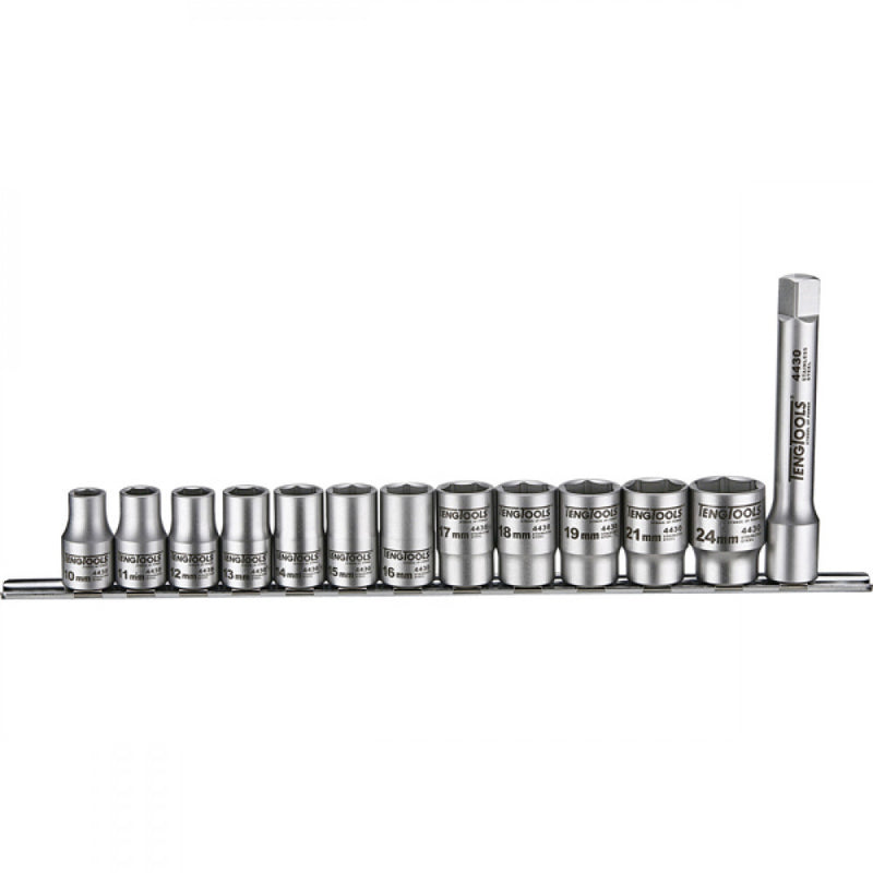 Teng Tools 13Pc 1/2in Dr 4430(Ss) Socket Set 10-24mm 6P