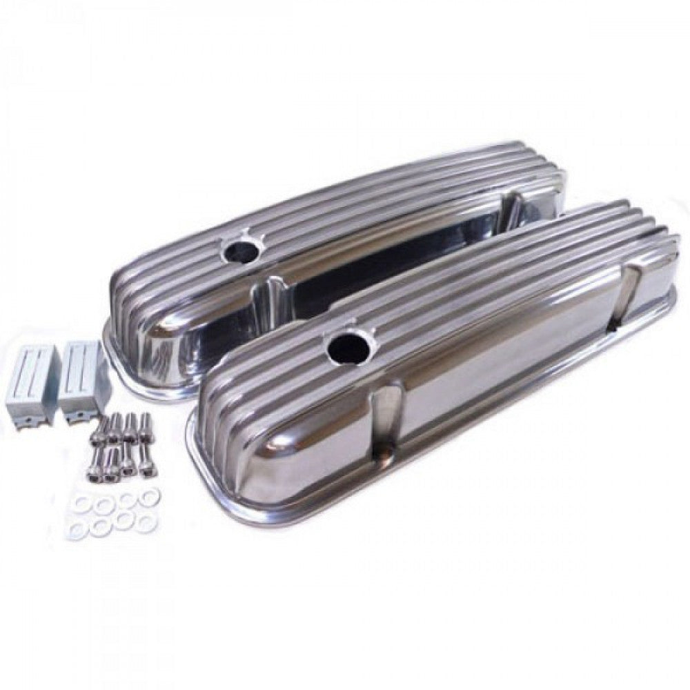 RPC Valve Covers Pontiac Polished - Finned Pair#6285