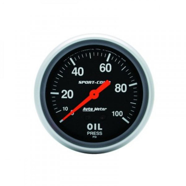 Autometer Sport-Comp Oil Pressure 0-100Psi