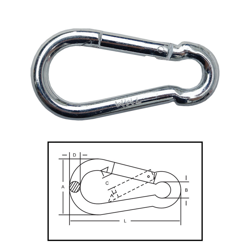 ITM Snap Hook-Electric Galvanised-4mm