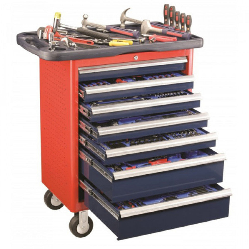 Genius 243Pc Metric Mechanic's Tool Kit In 7-Drawer Roll Cab