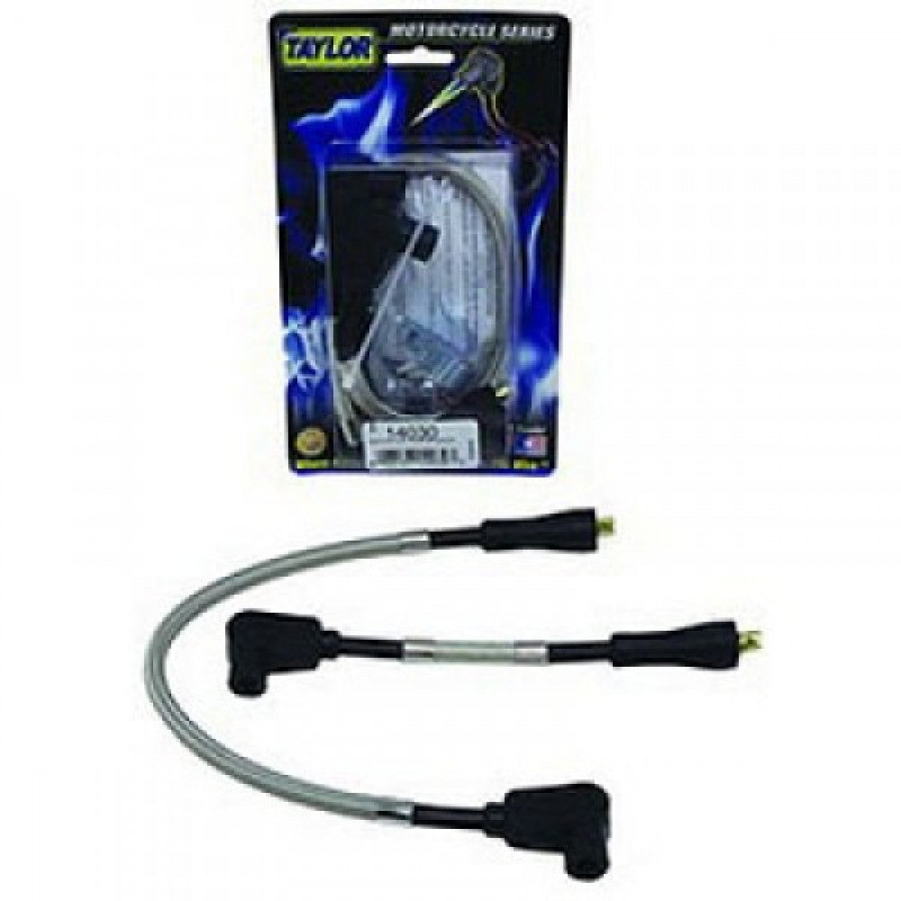 Taylor Lead Set Harley Motorcycle (Black) Shielded 65-79 FX/FL Twin Set#14030