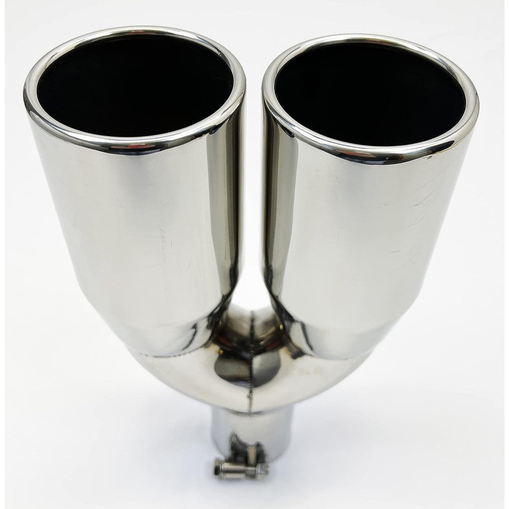 AFTERBURNER Exhaust Tip Dual Round, Inside 2.25"Outside 3.5"-Overall Length 10"