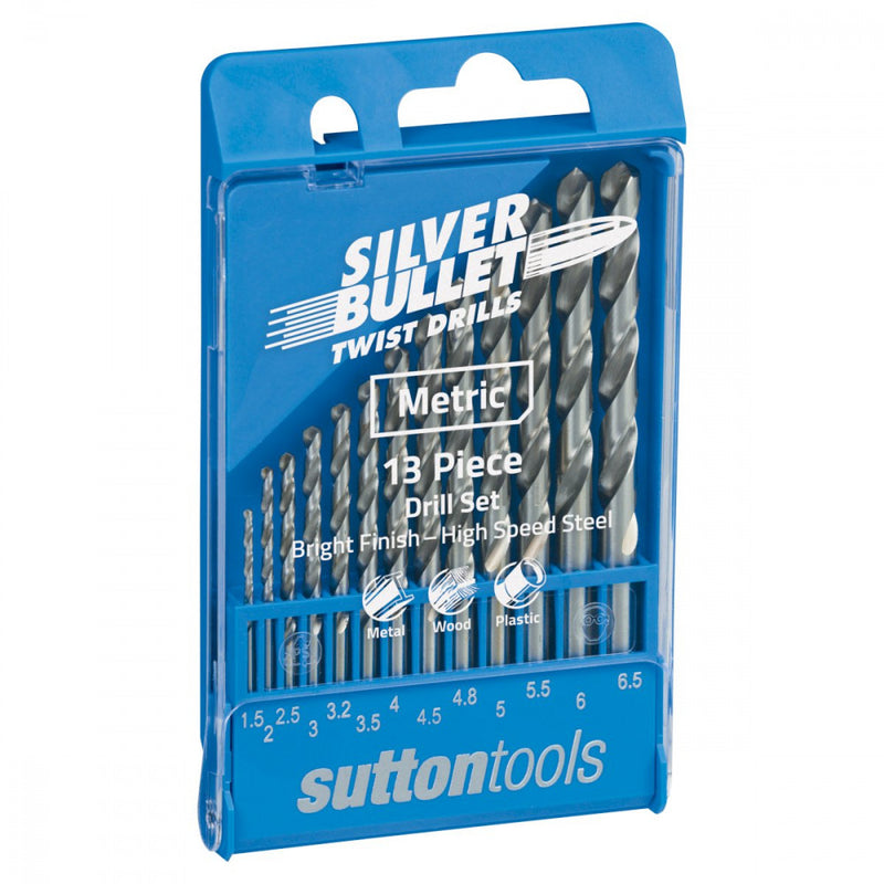 13 Piece Silver Bullet Jobber Drill Bit Set Metric