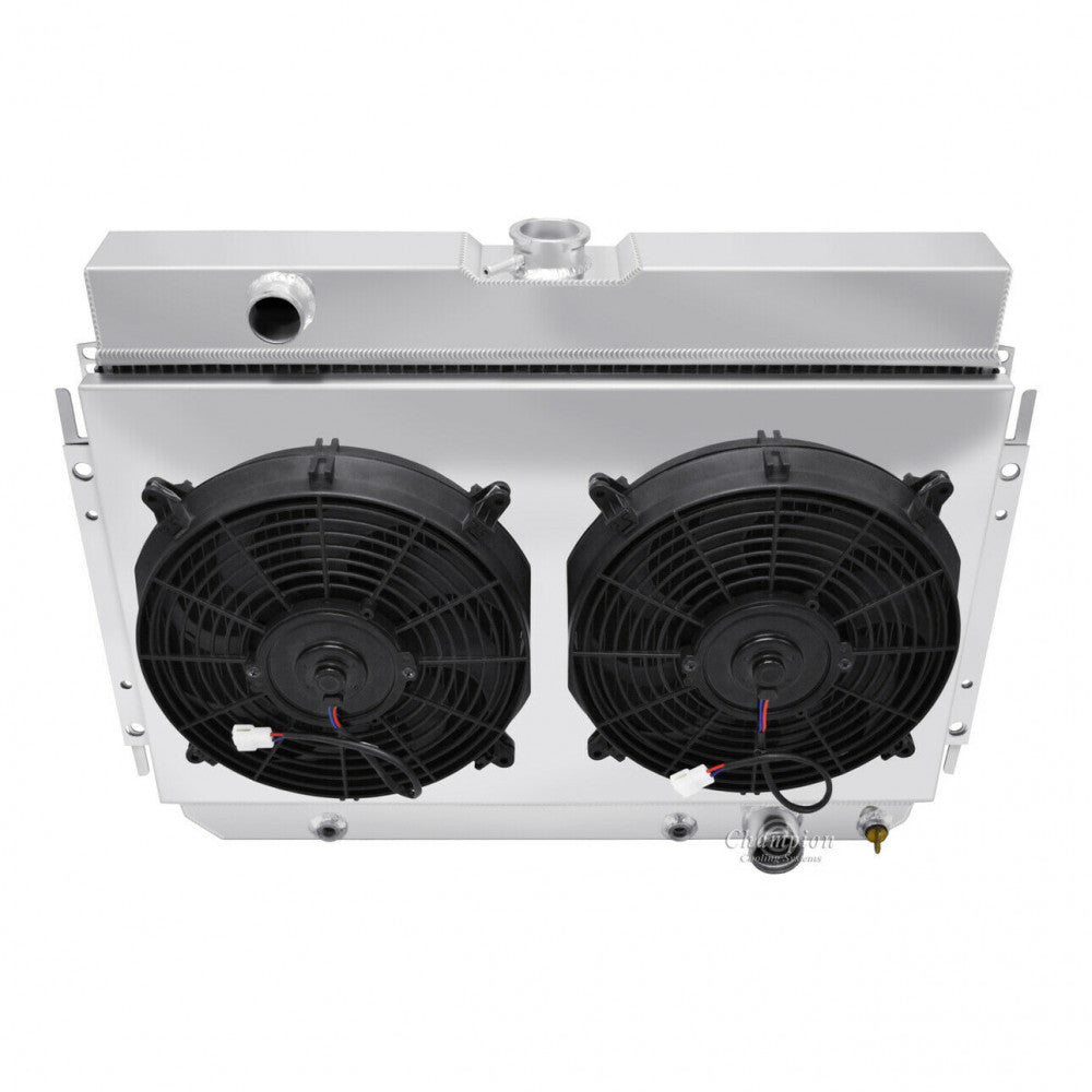 Champion Radiator,Shroud & Fan Kit Chev(Impala)1959-64 Dual 12" Fans-850CFM#281B