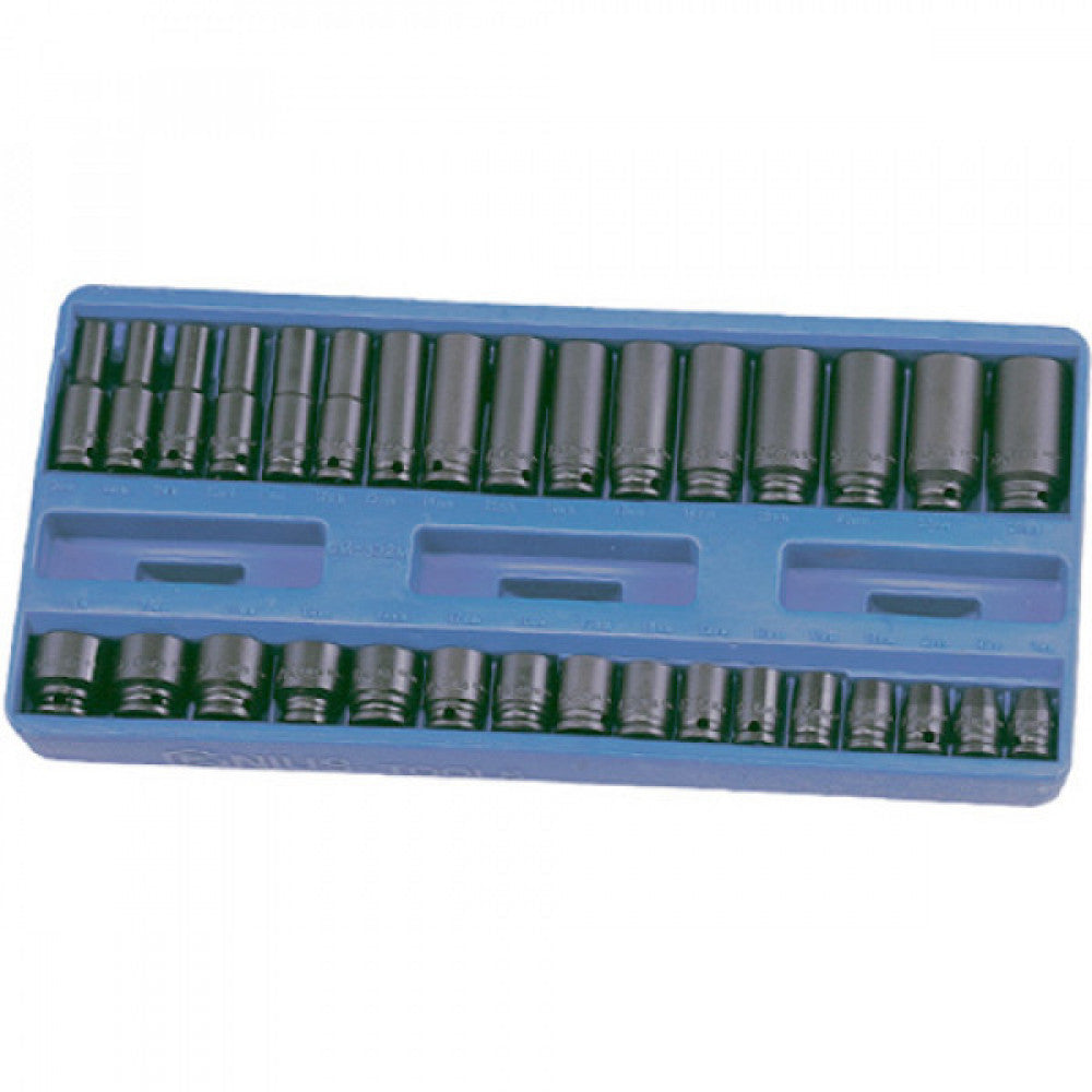 Genius 32Pc 3/8" Drive Standard And XL Impact Socket Set