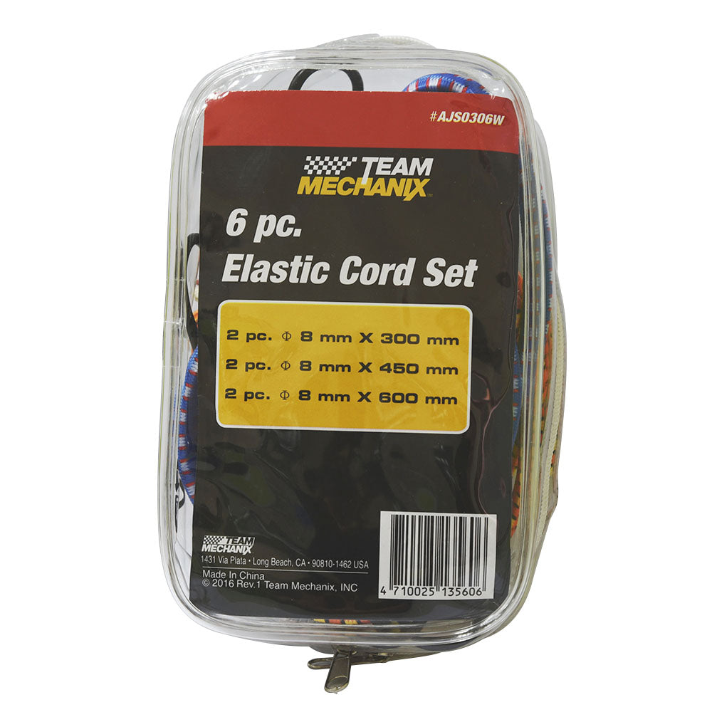 Team Mechanix 6pc Bungee Cord Set